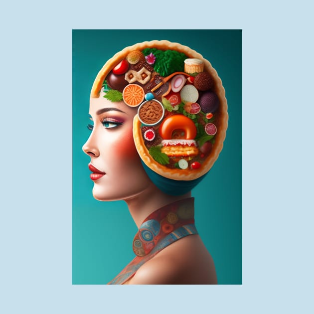 Head anatomy of women with Sweet Treats by Fun and Cool Tees