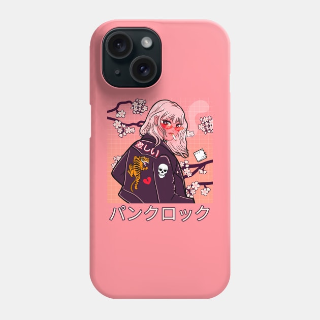 Punk Rocker Anime Pop Art Phone Case by Disocodesigns