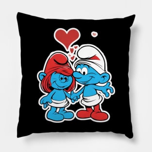 smurf in love with smurfette Pillow