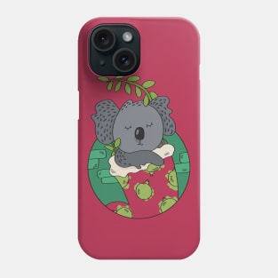 Cute Christmas Koala in a Stocking // Festive Animal Cartoon Phone Case