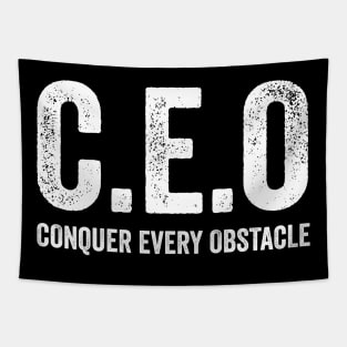 CEO Conquer Every Obstacle T-shirt, CEO Sweatshirt, Entrepreneur Sweatshirt, Entrepreneur Gift, Small Business Owner Shirt, Gift For CEO Tapestry