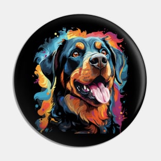 Rottweiler Rainbow Pin