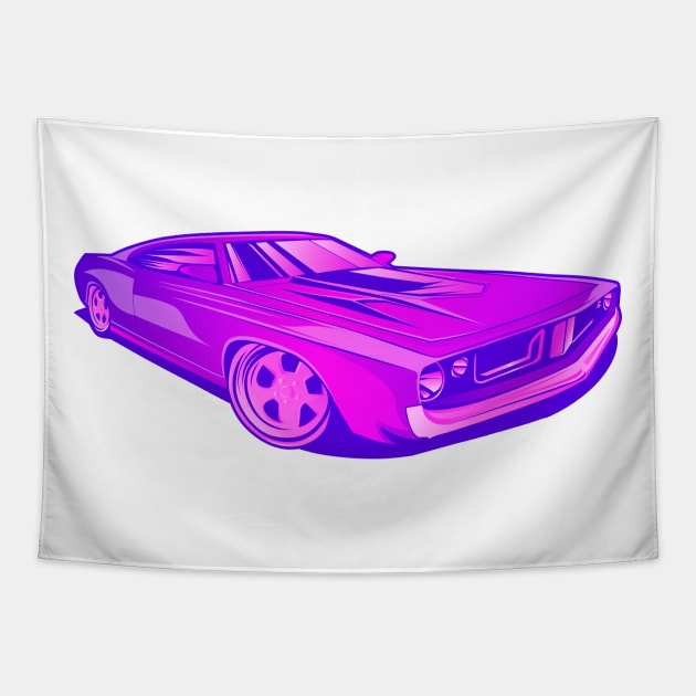 Barracuda 1970 - Purple Tapestry by Den Vector