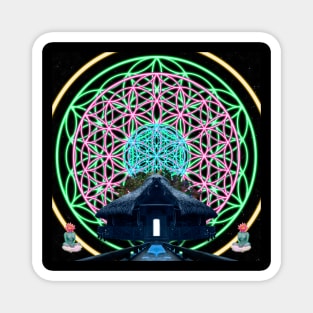 Sacred Geometry - Door to Wonder Maloca Magnet