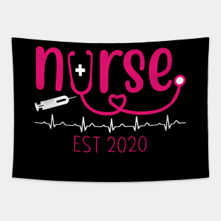 Nurse Est 2020 T-shirt Nurse Gift Tapestry