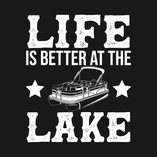 Life Better At Lake Sailboat Boat Sailing Gift by Print-Dinner