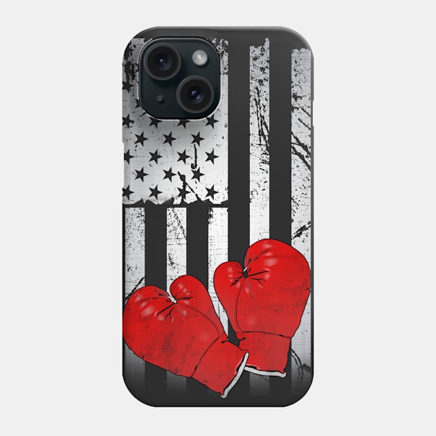 BOXING GLOVES USA AMERICAN FLAG Phone Case by missalona