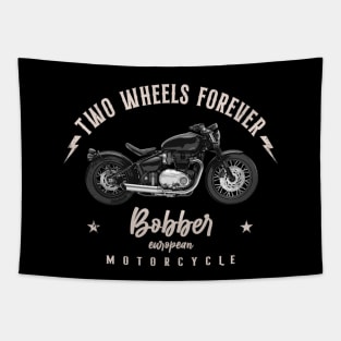 Two Wheels Forever European Bobber Tapestry