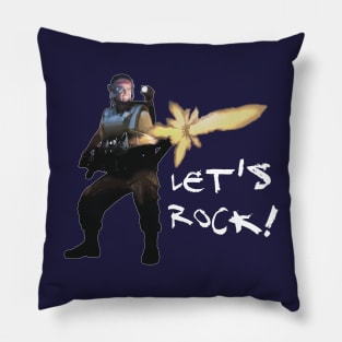 Aliens (1986) Vasquez: LET'S ROCK! (fire opacity: 90%) Pillow