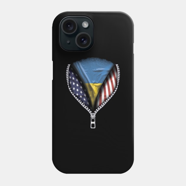 Ukrainian Flag  Ukraine Flag American Flag Zip Down - Gift for Ukrainian From Ukraine Phone Case by Country Flags