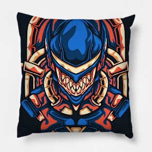 Cyborg Monster Illustration Pillow