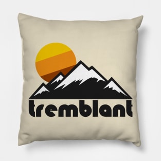 Retro Tremblant ))(( Tourist Souvenir Travel Design Pillow