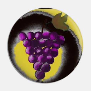 Grapes and circle background Pin