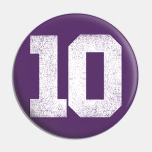 Retro Number 10 Sports Pin