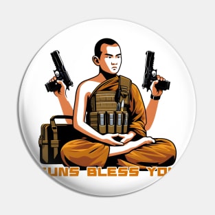 Gun Bless You Pin