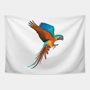 Gorgeous Blue and Gold Macaw illustration, realistically drawn display it’s beautiful colours. Great bird lovers gift. Tapestry