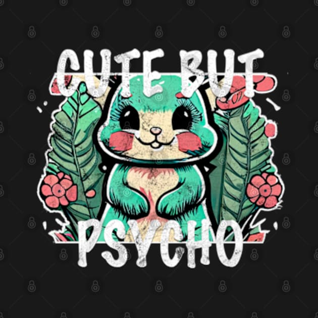 cute but psycho bunny by ppandadesign