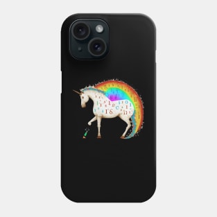 Cutie Pi day Unicorn rainbow kawaii kindergarten Phone Case