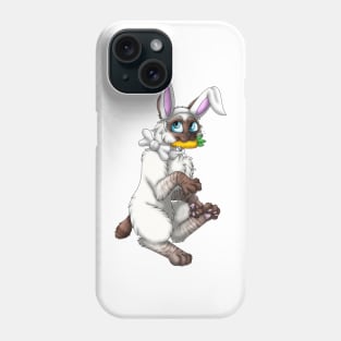 Bobtail BunnyCat: Chocolate Lynx Point (White) Phone Case