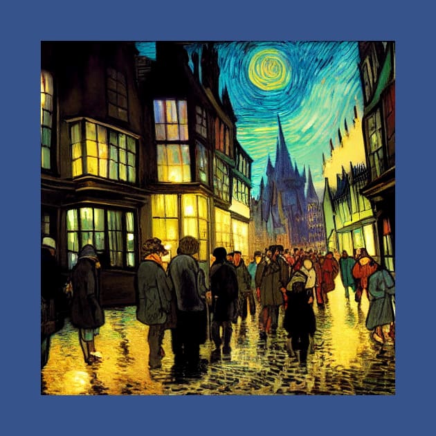 Starry Night in Diagon Alley by Grassroots Green