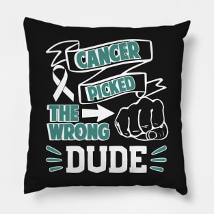 Cancer Picked The Wrong Dude Pillow