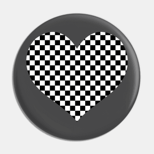 Chequered Heart Pin