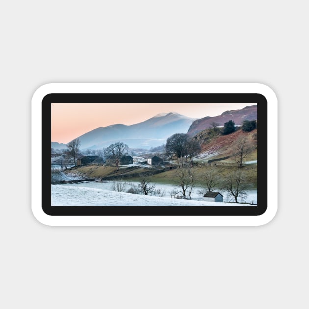 Skiddaw Winter Magnet by jldunbar