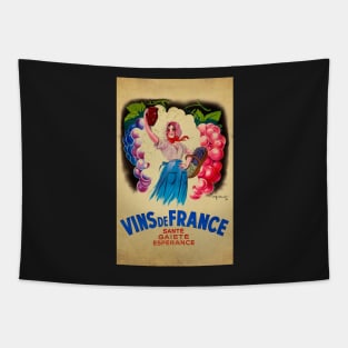 Retro poster - pub - vintage - france wine - Tapestry