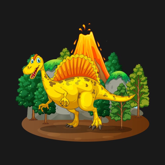 Dinosaur and Volcano by Trendy_Designs