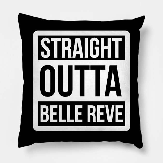 DC Straight outta Belle Reve Pillow by NEFT PROJECT