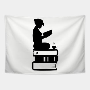 girl on books Tapestry