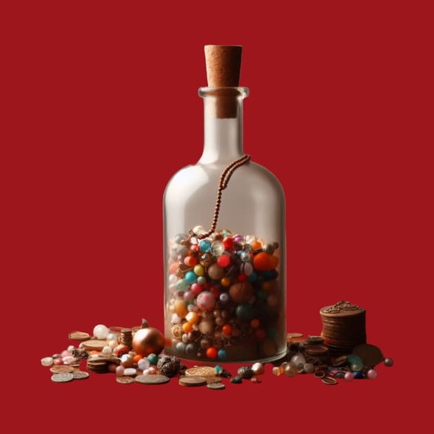 Bottle with marbles by Minimalist Masterpieces