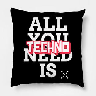 Techno is all you need! RAVE ON! Pillow