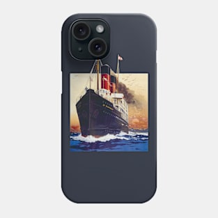 Steamship Ship Poster Retro Vintage Phone Case