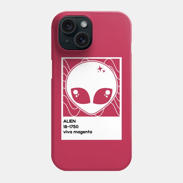 Kawaii Alien Viva Magenta Phone Case by Sasyall