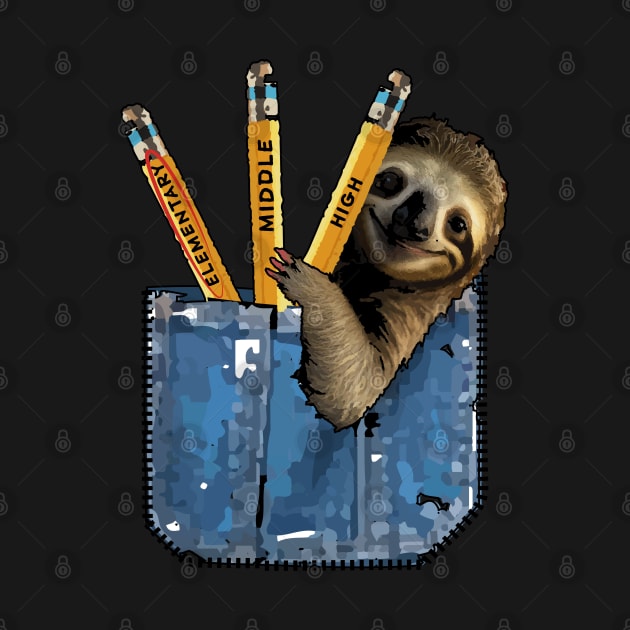 Elementary School Back to School Lazy Sloth by PunnyPoyoShop