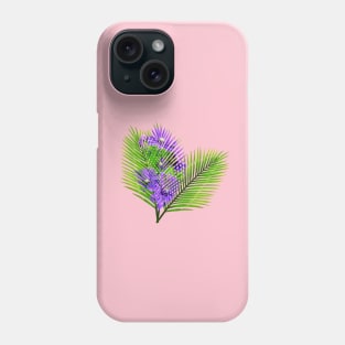 Purple palm tree Phone Case