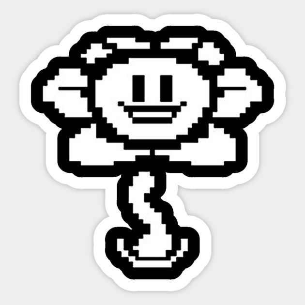 Flowey Undertale Flowey Undertale Pixel Logo Sticker Teepublic Flowey Undertale Flowey Undertale Pixel Logo Sticker Teepublic