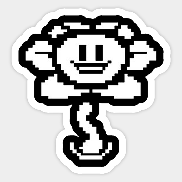 Flowey Undertale Flowey Undertale Pixel Logo Sticker Teepublic