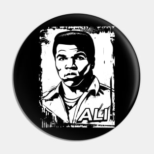 Ali black and white Pin