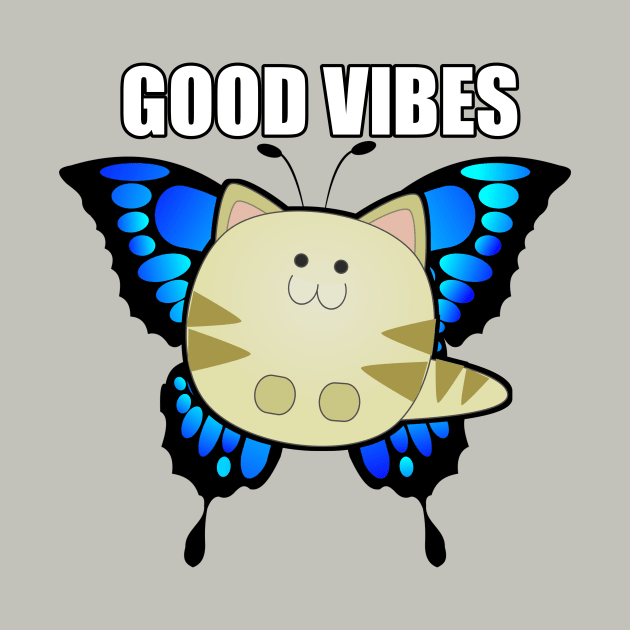 Good Vibes Butterfly Kitten by MaystarUniverse