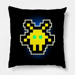 Yellow Invader Pillow