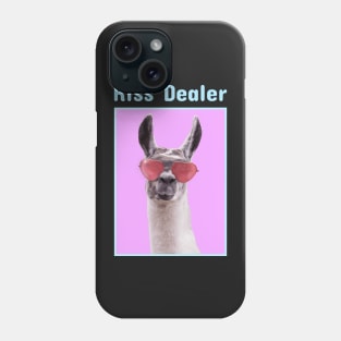 Kiss Dealer Llama with Heart Glasses Phone Case