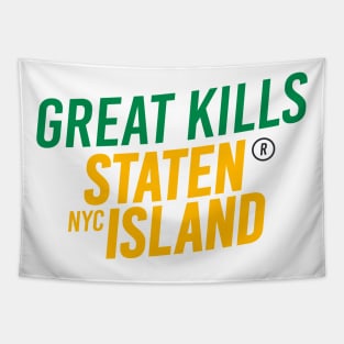 Great Kills - Staten Island, New York City - Modern Cursive Minimal Design Tapestry