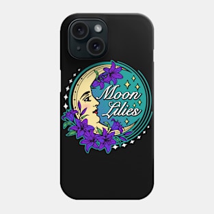 Retro Witch Moon Lilies Phone Case