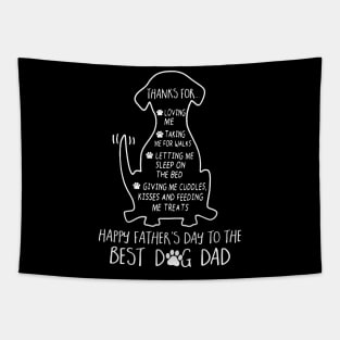 Happy Father Day Best Dog Dad Tapestry