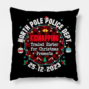 North Pole Police Dept Traded Sister for Christmas Pillow