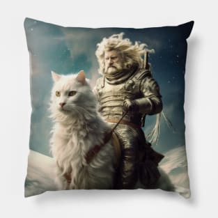 Cat Rider of the Apocalypse Pillow