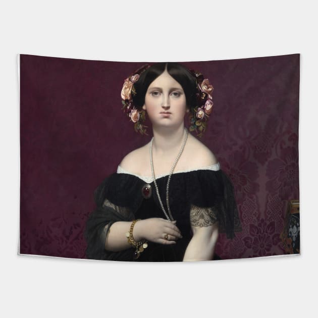 Madame Moitessier by Jean-Auguste-Dominique Ingres Tapestry by Classic Art Stall