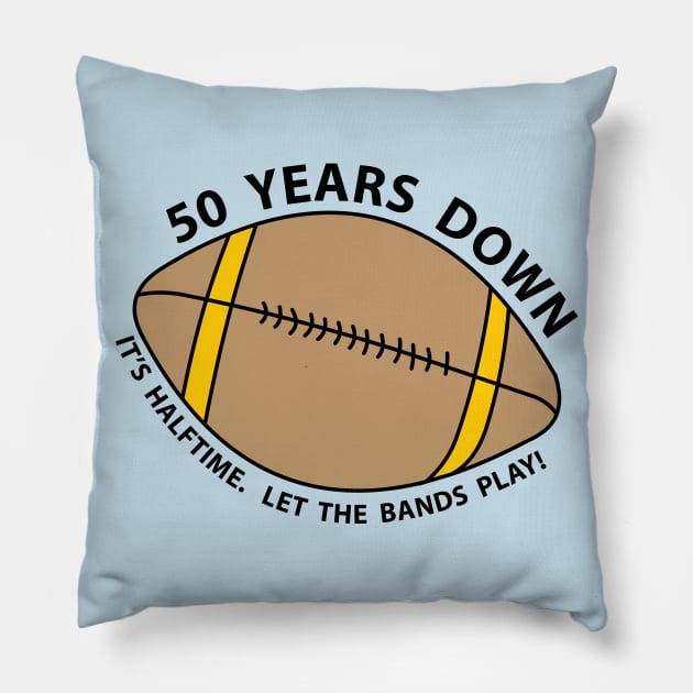 50th Birthday Football Pillow by Barthol Graphics